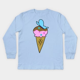 Butterfly Icecream Kids Long Sleeve T-Shirt